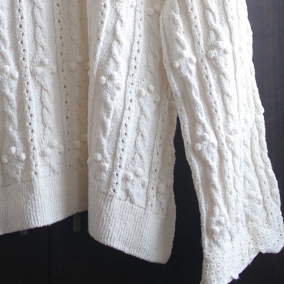 NWT Ruffled Knit Sweater. - Picture 6 of 11